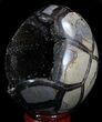 Septarian Dragon Egg Geode - Crystal Filled #37375-1